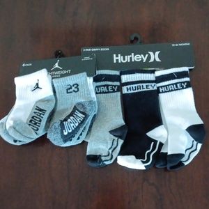 JORDAN & HURLEY BOYS SOCKS 12-24M 9PRS